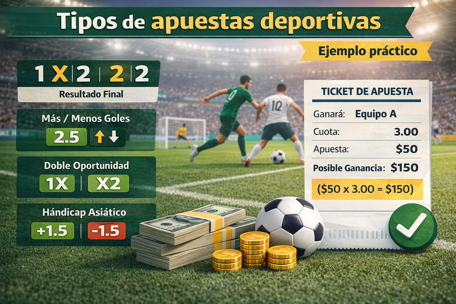 Types of sports betting: a practical example