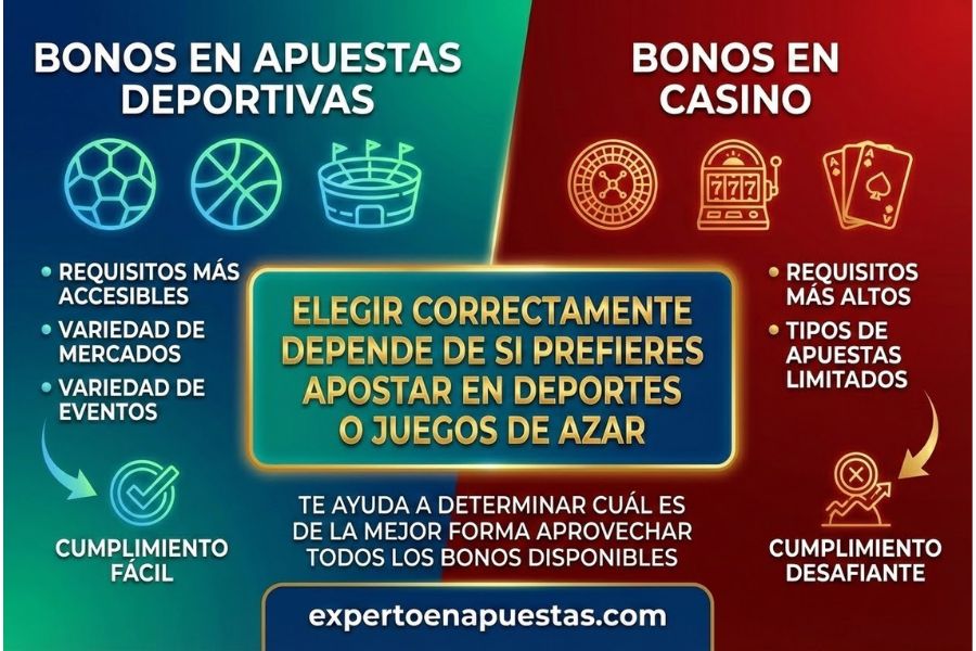 Bonos en Apuestas Deportivas y Bonos en Casino