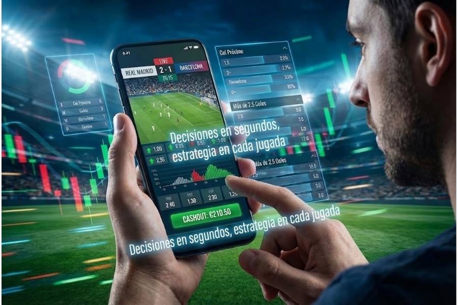 Apuestas en directo con cuotas en tiempo real y estrategias live en partido de fútbol