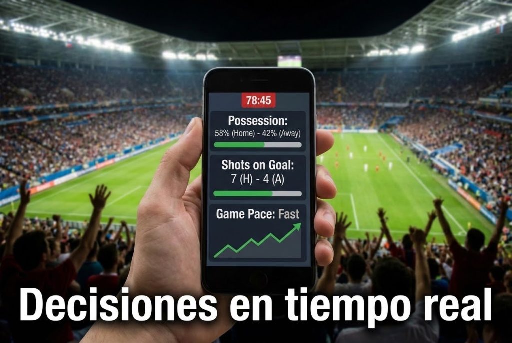 Estadísticas deportivas en vivo en pantalla