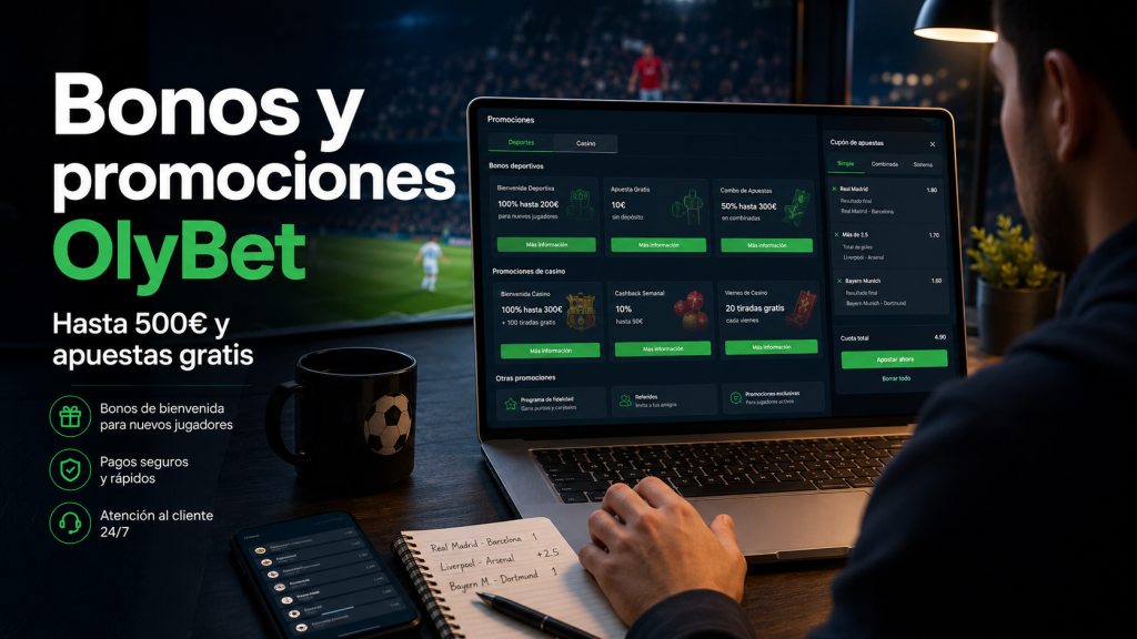 Bonos y promociones de OlyBet para casino y apuestas deportivas