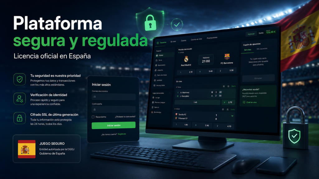 OlyBet como plataforma segura y regulada con licencia oficial en España