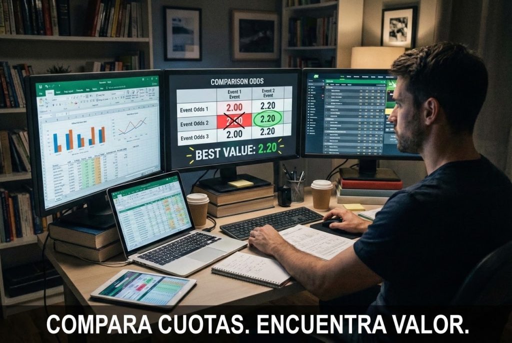 Comparación de cuotas para encontrar apuestas de valor