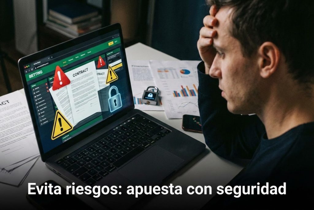 Usuario analizando riesgos legales en apuestas online