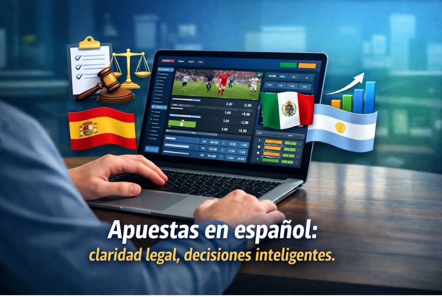 Usuario revisando apuestas online con enfoque legal