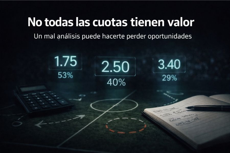 cuotas apuestas deportivas valor probabilidad errores análisis