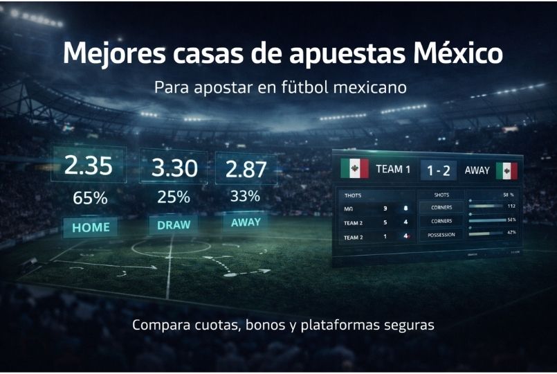 mejores casas de apuestas México para fútbol mexicano con comparación de cuotas y bonos